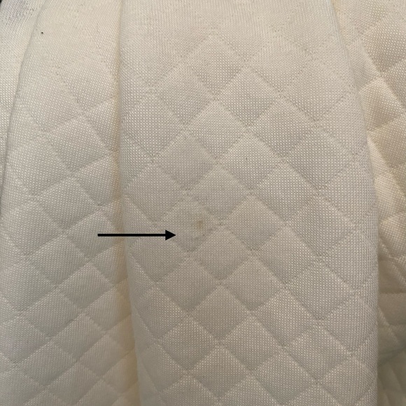 Chico’s - NWT -Ivory - Full zip up shirt - quilted faux leather Chicos size 1 - - Picture 8 of 13